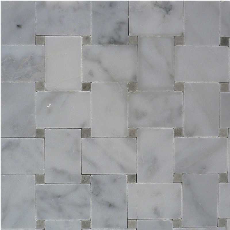 Carrara-spain-grey microbasketweave tilery mosaic copy