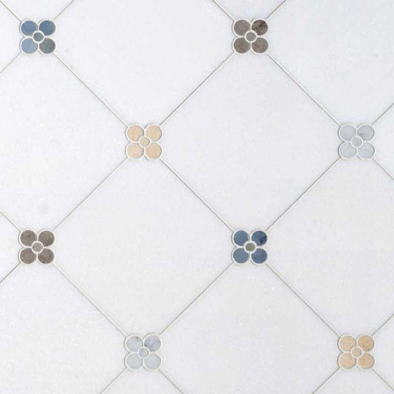 Figaro white mosaic tilery